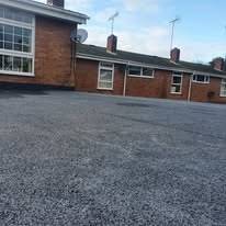 Completed built-up felt flat roof