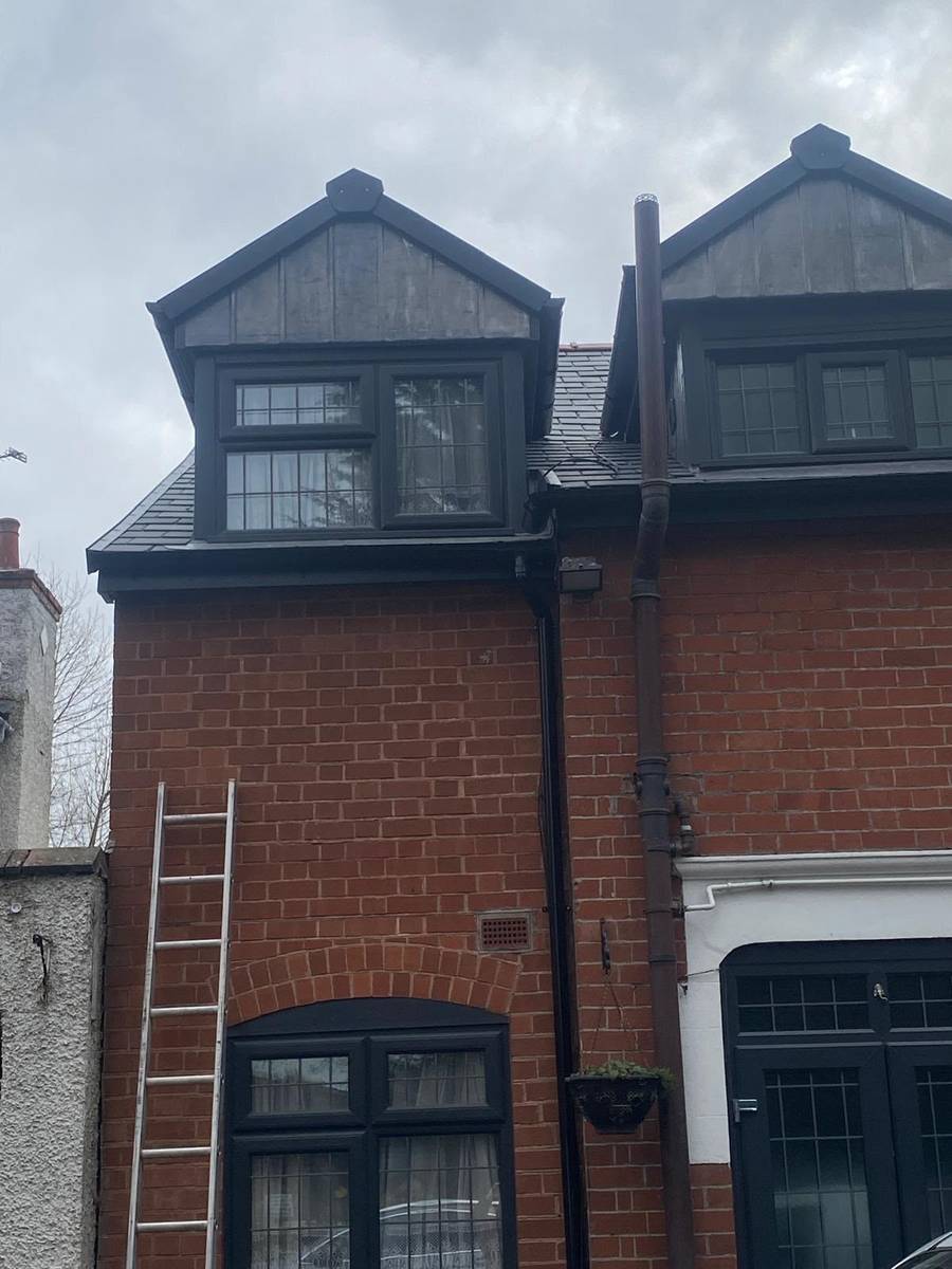 Completed slate roof